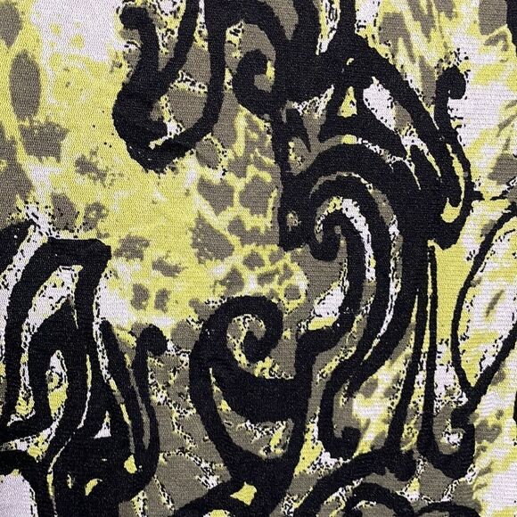 NWOT Madison Layered Abstract Yellow/Black Dress. Size S small 4/6 - Picture 7 of 10